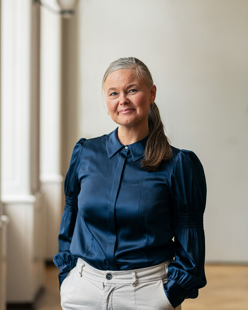 Portræt af Rektor på Handelsgymnasiet NVG Dorthe Guldbæk Møller
